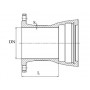 Патрубок чугунный фланец-раструб ПФР 200 мм