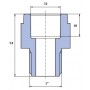 Переходник Ekoplastik 32x1 наружная резьба пластик