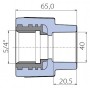 Переходник Ekoplastik 40x5/4 внутренняя резьба