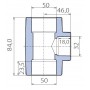 Тройник Ekoplastik 50x32x50 переходной