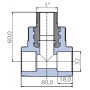 Тройник Ekoplastik 32x1x32 наружная резьба