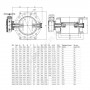 Затвор дисковый поворотный чугун Ду 400 Ру10 фл с редуктором диск чугун манжета EPDM с двойным эксцентриситетом Benarmo